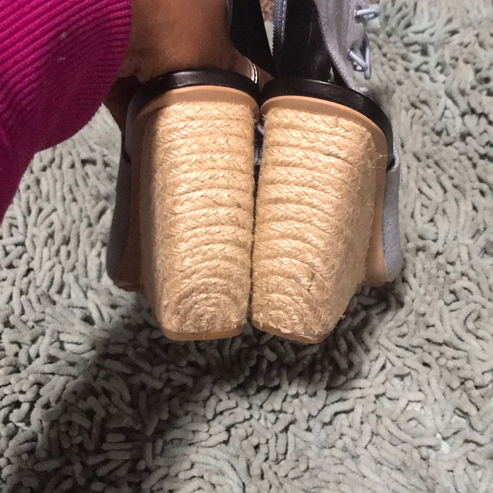 Denim wedge espadrilles - Picture 6 of 8